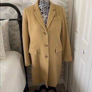 MICHAEL Michael Kors Collection Alpaca, Mohair, & Wool-Blend Coat in camel hue